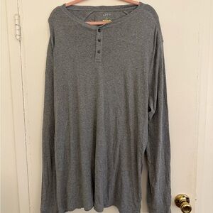 Apt. 9 Charcoal Long Sleeve Henley